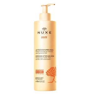 NUXE SUN Lait Fraîcheur Après Soleil 400ml - Visage et Corps - Prolonge le Bronzage de 2 Semaines