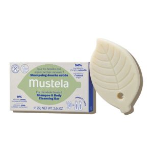 MUSTELA PEAU NORMALE Shampoing Douche Solide 75g - Huile d' Avocat et d' Olive BIO