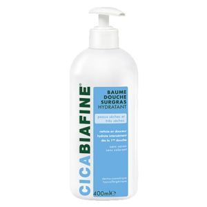 CICABIAFINE Baume Douche Surgras Hydratant 400ml Dès 3 Ans - Peaux Sèches à très Sèches