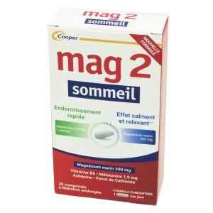MAG 2 SOMMEIL 30 Comprimés à Libération Prolongée - Endormissement Rapide, Effet Calmant et Relaxant