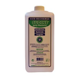 SUDINE Eco Recharge pour Spray Chaussures - Solution Désinfectante et Désodorisante - Fl/1000ml