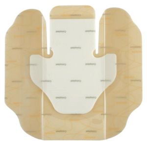 BIATAIN ADHESIF Talon 23 x 23 cm - Pansement Hydrocellulaire Absorbant Stérile Bord Adhésif - Bte/5