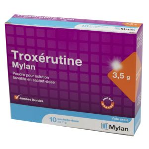 Troxérutine Mylan 3,5 g, poudre pour solution buvable - 10 sachets