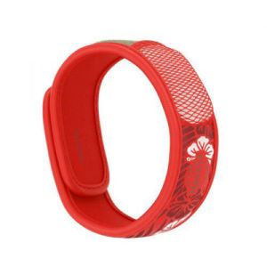 PARAKITO Bracelet HAWAII - Bracelet Anti Moustiques Rechargeable Couleur Motifs Rouge - Prévention N