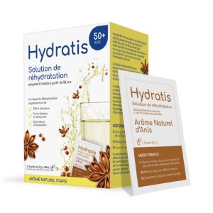 HYDRATIS 50+ Ans Anis Sachet 16x 5.5g - Solution de Ré-hydratation