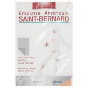 SAINT BERNARD Emplâtre Américain Chauffant 190 x 300mm - En Tissu Elastique Adhésif Micro Perforé -