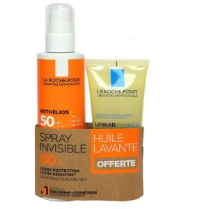 Anthelios crème solaire SPF50+ 200ml + Lipikar huile 100ml offerte