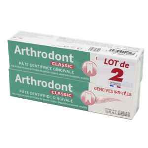 ARTHRODONT CLASSIC Lot de 2x 75ml Gencives Irritées - Pâte Dentifrice Gingivale Dès 6 Ans