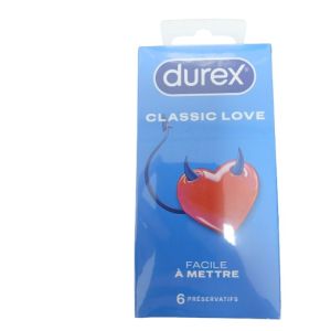 DUREX LOVE - 06 Préservatifs Lubrifiés Facile à Mettre 52.5mm