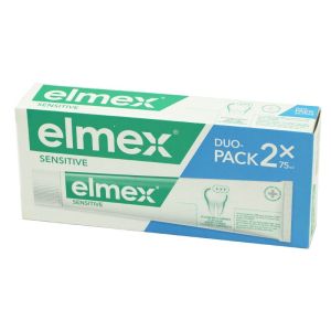 ELMEX SENSITIVE Lot de 2x 75ml - Dentifrice au Fluorure d' Amines Olafluor
