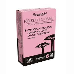 PREVENTLIFE REGLES DOULOUREUSES 30 Comprimés - Bien-être Féminin au Cours du Cycle Menstruel