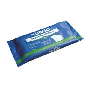 URGO 12 Lingettes Désinfectantes en Dévidoir - Elimine 99% des Bactéries