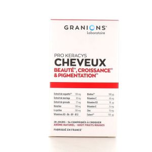 GRANIONS Pro Keracys Cheveux, Beauté, Croissance & Pigmentation, Bte/56 cure de 28 jours, 3760155216028