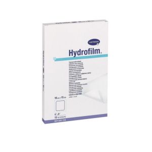 HYDROFILM 10 x 12.5 cm - Pansement Film Adhésif Transparent Stérile Semi-Perméable - Bte/10