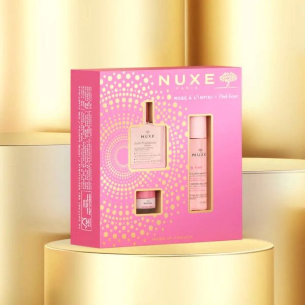 NUXE Coffret Rose à l' Infini Noël 2022 - 3 Produits