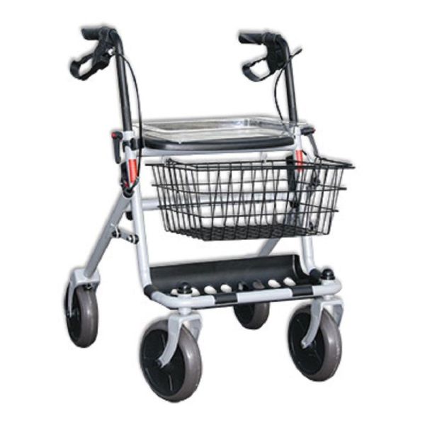 BETTERLIFE le Rollator 4 Roues Pliant, Réglable en Hauteur avec Panier, Tablette, Porte-Canne
