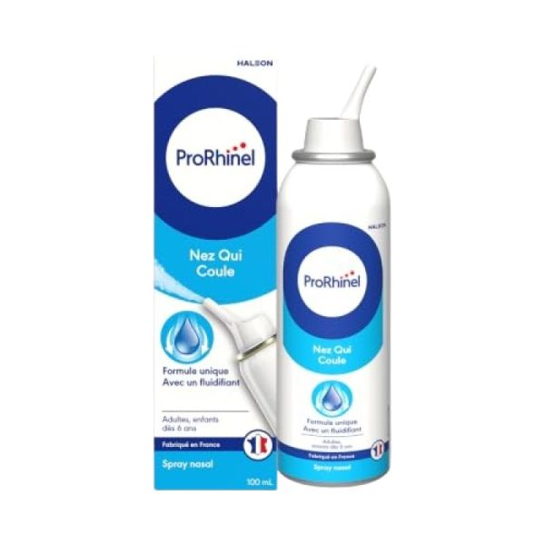 PRORHINEL Spray Nasal Adultes Enfants de plus de 6 Ans - Spray Nasal Fluidifiant Antiseptique 100 ml