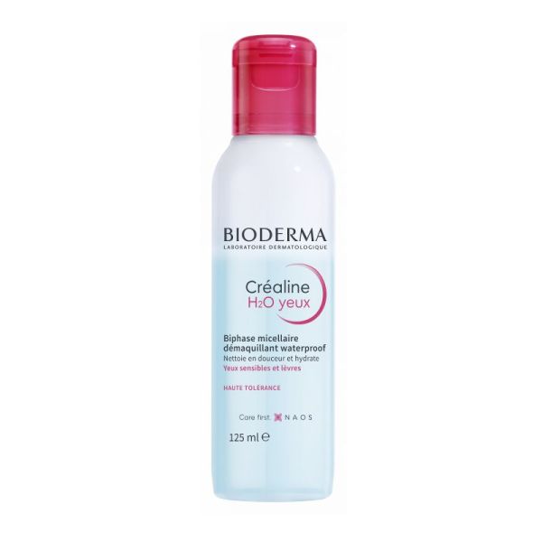 BIODERMA Créaline H2O Yeux Biphase Micellaire 125ml - Nettoyage et Démaquillage