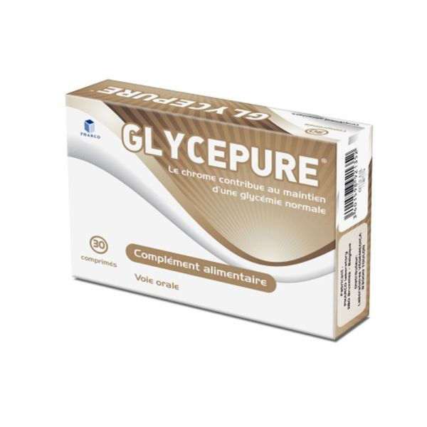 GLYCEPURE 30 Comprimés - Complément Alimentaire Glycémie Normale - Chrome, Plantes, Vitamines