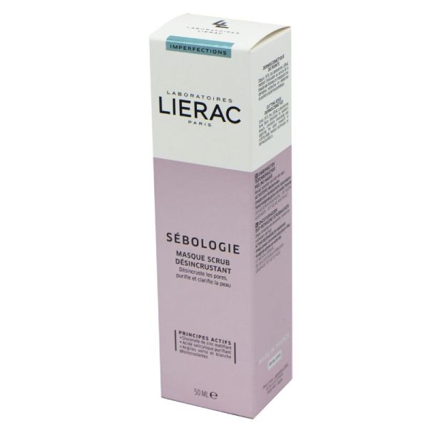 LIERAC SEBOLOGIE Masque Scrub Désincrustant 50ml - Peau à Imperfections Mixte à Grasse