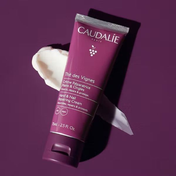 CAUDALIE Thé des Vignes Crème Réparatrice Mains et Ongles 75ml - Nourrit, Répare, Protège