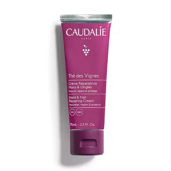 CAUDALIE Thé des Vignes Crème Réparatrice Mains et Ongles 75ml - Nourrit, Répare, Protège