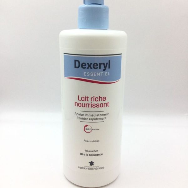 DEXERYL ESSENTIEL Lait Riche Nourrissant 500ml - Peaux Sèches, très Sèches, à Tendance Atopique