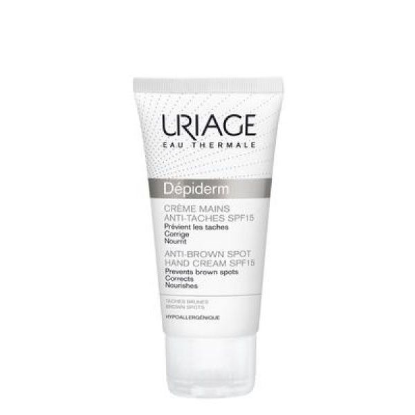 URIAGE Dépiderm Crème Mains Anti Taches SPF15 50ml - Peaux Hyperpigmentées