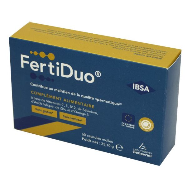 FERTIDUO 60 Capsules Molles - Maintien de la Qualité Spermatique