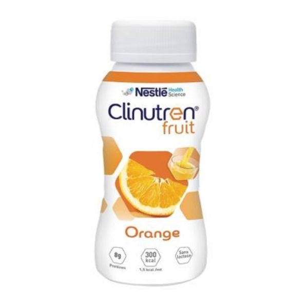 CLINUTREN FRUIT Orange 300 Kcal, Boisson Hypercalorique Normoprotéiné - Dénutrition - 4x 200ml