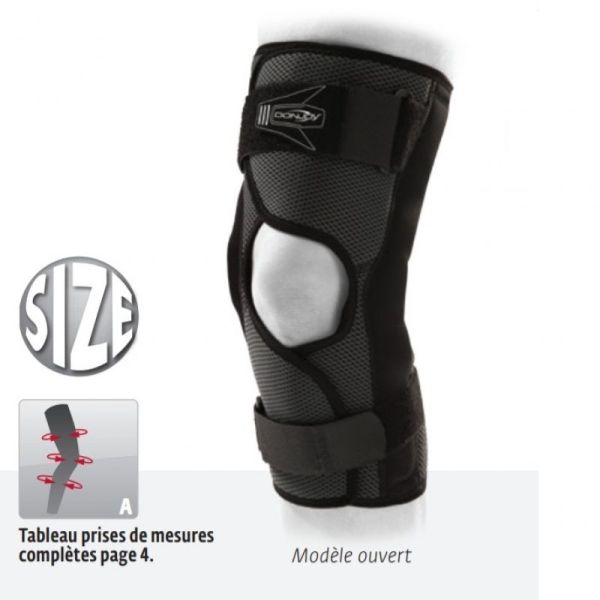 DONJOY PLAYXPERT WRAP Modèle Ouvert - Attelle de Genou pour Entorse des  Ligaments Latéraux - 1 Unité