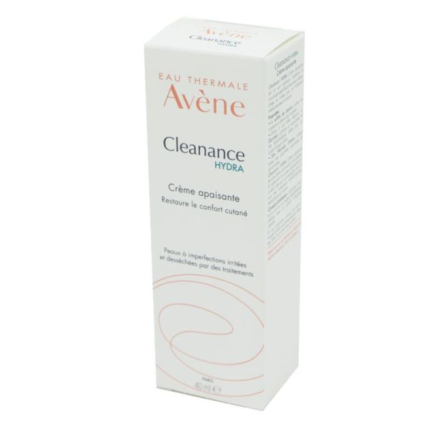 AVENE CLEANANCE HYDRA - Crème Apaisante - Hygiène du Visage - Peaux desséchées et irritées - T/40ml