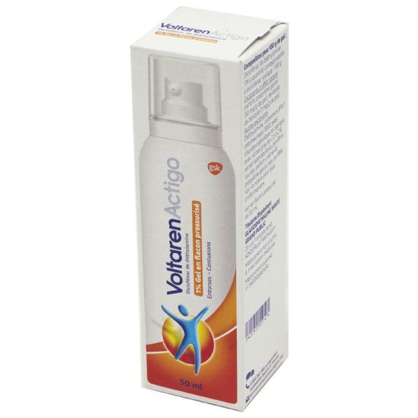 Voltarenactigo 1 %, gel - Flacon pressurisé 50 ml