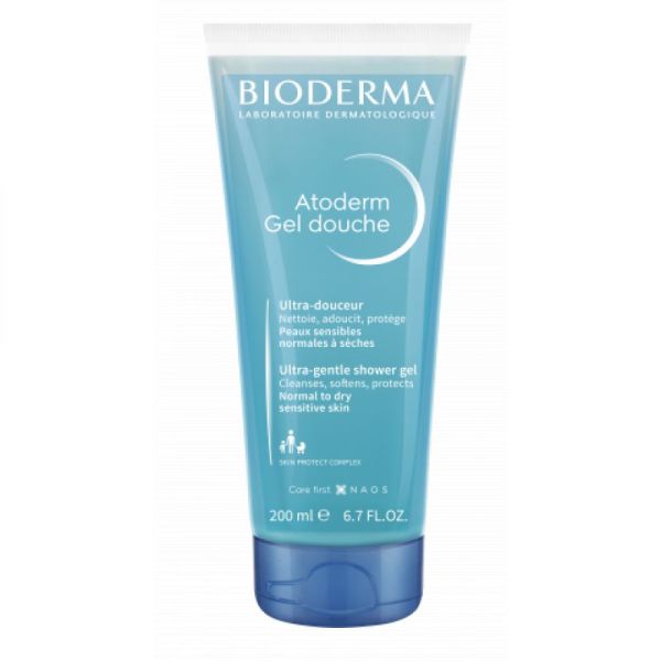 BIODERMA Atoderm Gel Douche 200ml sans Savon - Nettoyant Ultra Douceur - Peaux Sensibles Normales à  Sèches