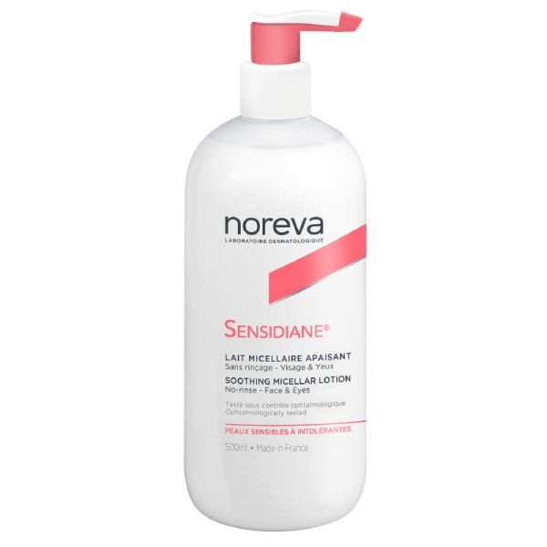 SENSIDIANE Lait Micellaire Apaisant 500ml sans Rinçage - Peaux Sensibles à Intolérantes