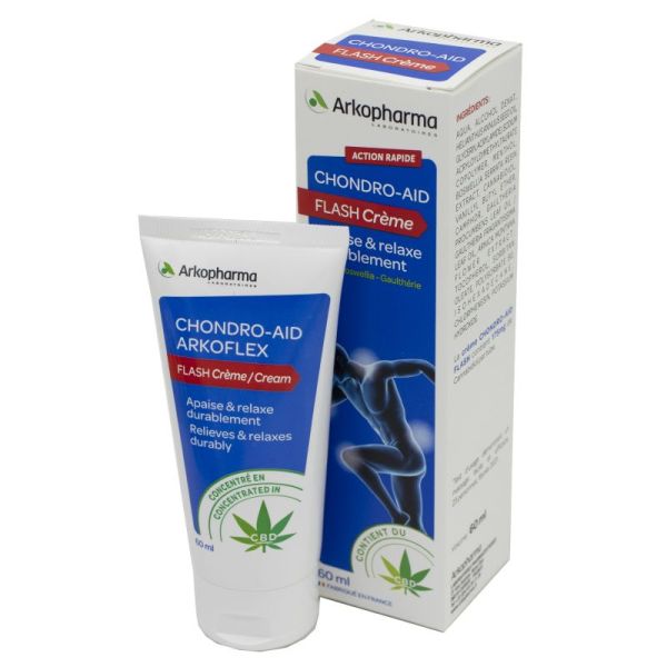 CHONDRO AID Flash Crème 60ml - Gênes Articulaires - CBD, Boswella, Gaulthérie, Arnica