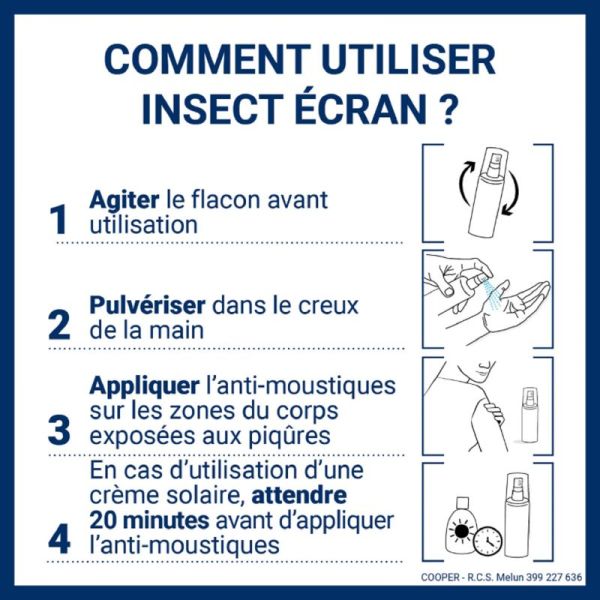 INSECT ECRAN Zones Infestées 50ml - Répulsif Peau Dès 24 Mois - Moustiques Tigres, Tiques, Phlébotomes