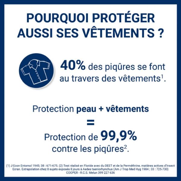 INSECT ECRAN Zones Infestées 50ml - Répulsif Peau Dès 24 Mois - Moustiques Tigres, Tiques, Phlébotomes