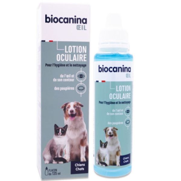 BIOCANINA Lotion Oculaire hygiène et nettoyage de l'oeil, contour et paupière 135ML