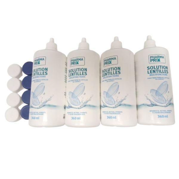 PHARMACTIV/ PHARMARIX - Solution lentilles multifonctions - PACK ECO 4X 360 ml