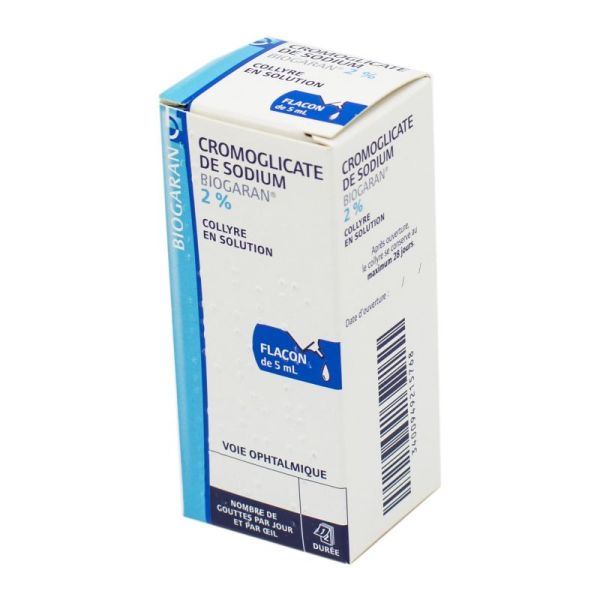 Cromoglicate de Sodium 2% Biogaran, collyre - Flacon 5ml