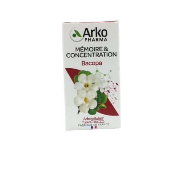ARKOGELULES Bacopa - Bte/45 - Mémoire et Concentration
