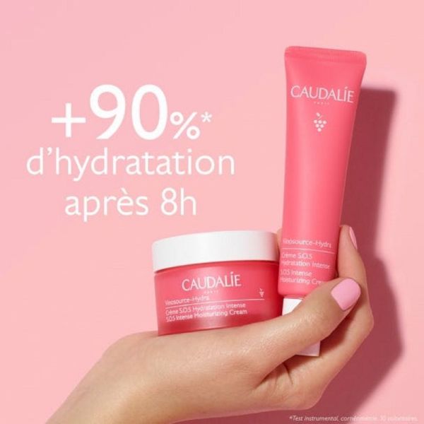 CAUDALIE VINOSOURCE HYDRA Crème SOS Hydratation Intense 50ml - Peaux Normales à Sèches