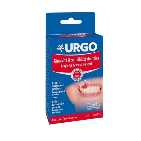 URGO Gingivite et Sensibilité Dentaire Gel 15g - Dès 12 Ans