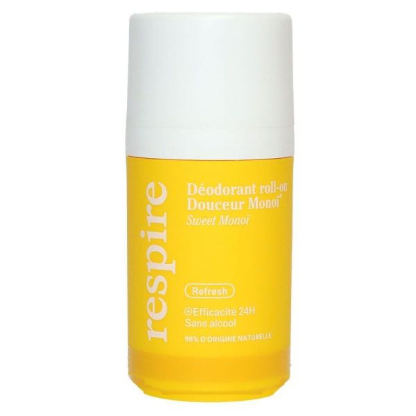 RESPIRE - Deodorant efficacité 24h douceur monoi roll-on 50ml