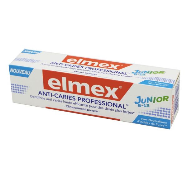 ELMEX JUNIOR PROFESSIONAL  6 à 12 Ans - Dentifrice Anti Caries Junior 75 ML