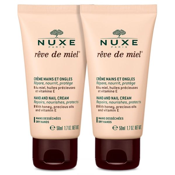 NUXE RÊVE DE MIEL Lot de 2 Crèmes Mains et Ongles Hydratante - T/5Oml x2