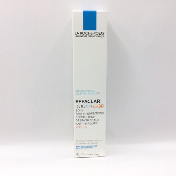 EFFACLAR Duo+ SPF30 40ml - Soin Anti Imperfections Désincrustant, Anti Marques, Anti UV