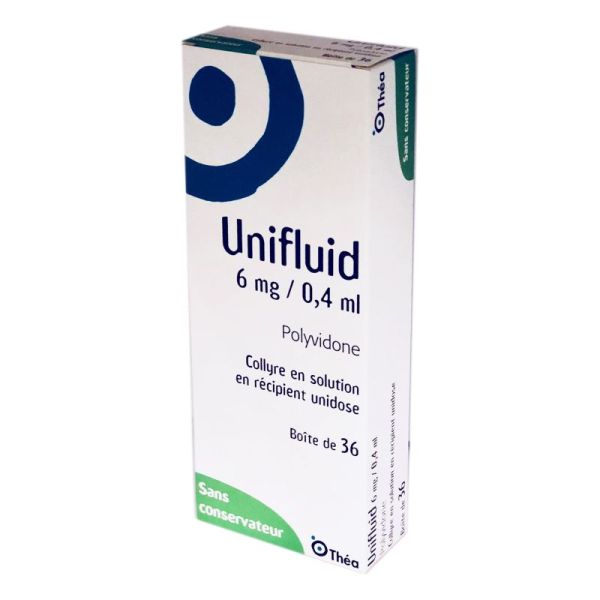 Unifluid 6 mg/ 0,4 ml, collyre - 36 unidoses