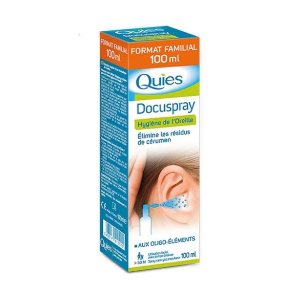 DOCUSPRAY Spray 100ml - Solution Auriculaire Eliminant les Résidus de Cérumen